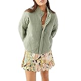 O'NEILL Damen Übergroße Steppjacke Leichte Jacken für Frauen mit Taschen Lässig Bequem, Lilien-Pad | Mabeline, L