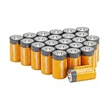 Amazon Basics Allzweck-Alkali-Batterien vom Typ D (Monozellen), 1,5 V, 5 Jahre lagerfähig, 24 Stück