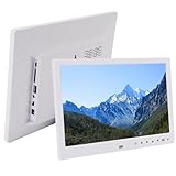 12 Zoll WiFi Digitaler Bilderrahmen - Full HD 1080p IPS Touchscreen mit Cloud Sharing, Kalender, Wandmontage Laden Foto Video vom Telefon, für Wohnkultur, Familie (Weiß)