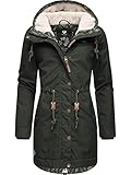 Ragwear Damen Wintermantel Warmer Parka lang mit Kapuze YM-Canny Intl Dark Olive22 Gr. S