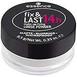 essence fix & LAST 14h make-up fixing LOOSE POWDER, Transparent, langanhaltend, fixierend, glanzabsorbierend, matt, vegan, ölfrei, wasserfest, ohne Parfüm, 1er Pack (9.5g)
