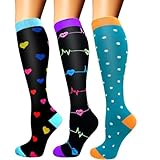 Beinfit Kompressionssocken Für Damen - Stützstrümpfe mit Atmungsaktivem Tragekomfort - Für Reise, Sport & Alltag bei Langem Stehen und Sitzen (38, S/M)
