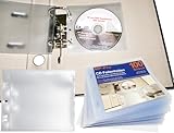 MP-Pro CD-Hüllen zum Abheften mit Patentierter Klappe 100/200/400 Stabile CD-Folienhüllen aus PP Folie Extra Dick für 1 CD/DVD + Cover - 400 Stück