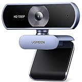 UGREEN Webcam Full HD 1080P/30fps USB A Webcam mit Mikrofon für PC, klares Stereo-Audio, automatische Lichtkorrektur, 85° Ansicht, USB Webcam für Live Streaming, Videoanrufe, Konferenzen, Switch 2