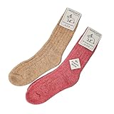 Provellus Angora Socken dichte Wollsocken Socken EU Größe 35-38/39-42 (DE/NL/SE/PL, Numerisch, 39, 42, Regular, Regular, Beige)