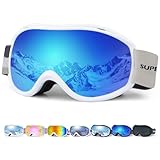 Supertrip Skibrille Damen Herren, Snowboard Brille für Brillenträger Erwachsene Jugendliche OTG UV-Schutz Kompatibler Helm Anti Fog Skibrillen Snowboardbrille Sphärisch Verspiegelt