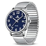 Herren Uhr Uhren Analog Quarzuhr Wasserdicht Armbanduhr Herren Easy Reader 38mm Erweiterungs Band Fashion Business Armbanduhr mit Datum