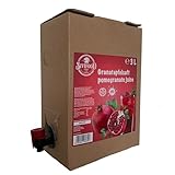 SIVIFOOD Granatapfelsaft im 3 Liter Vorteilspack - 100% natürlicher veganer Saft aus Granatapfel Saftkonzentrat Granatapfelsaftkonzentrat ohne Zusatzstoffe ohne Zuckerzusatz Bag-in-Box vegan