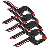 LOORGVEL 4 Stück Teiliges A Federzwingen Holzklammern Starke Kraft Langlebig Tragbar Vielseitig für Tischlerarbeiten Werkbank Holzfixierung Kompakt und Robust