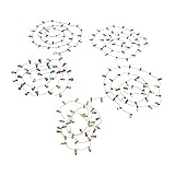 Mikikit 5 Stück Teiliges Kreative Weihnachts Dekolichterkette Simulierte Lichteranhänger für Weihnachtsbaum Festival Party Dekoration