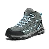 NORTIV 8 Adventurer Trekking-& Wanderhalbschuhe für Damen -Atmungsaktive Bequeme Damenstiefel,Size 40,Grau/Blau,SNHB211W