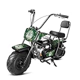 Oryxearth 99CC 4-Takt Dirt Bike Pocket Bike, Kinder Crossbike Benzin, Breitreifen Offroad Rad, Kinder DirtBike, Motocross Motorrad, DIY-Aufkleber Mini Motorrad ab 13 Jahre (Grün)