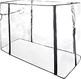 LPZMPZ Universal Bollerwagen Regenschutz 115 X 51 X 75 cm Regenverdeck Regenabdeckung Transparent Regenschutzhülle für Regenplane Klappbaren Bollerwagen Campingwagen Handwagen Universal Kinder