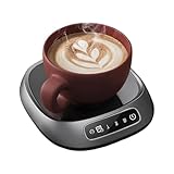 Acunny Kaffeebecherwärmer, Getränkeuntersetzer mit USB-Aufladung, elektrischer Keramik-Tassenwärmer für Getränke, für Winter, kalt, Tee, Schokolade, Milch, Küche, Schlafzimmer, Studio, Tisch