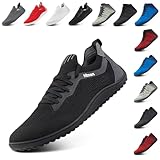 Hitmars Barfußschuhe Herren Barfuss Schuhe Damen Traillaufschuhe Minimalistische Fitnessschuhe Leicht Walkingschuhe Zero Drop Barfusslaufschuhe Schwarz EU 41