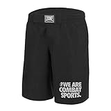 LEONE 1947, Einfache MMA-Shorts, Unisex-Erwachsene, Schwarz, L, AB795