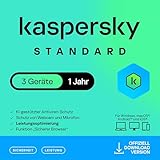 Kaspersky Standard Anti-Virus 2025 | 3 Geräte | 1 Jahr | Umfassender Schutz | Online-Banking Schutz | Leistungsoptimierung | PC/Mac/Mobile | Aktivierungscode per Email