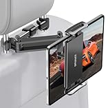 Zommuei Tablet Halterung Auto, Tablethalterungen Auto - Ausziehbare KFZ Kopfstützenhalterung Tablet Halter Kopfstütze für iPad iPhone/Samsung Tab/Kindle Fire HD/Nintendo Switch usw. 4,4-14 Zoll Geräte