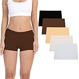 LALESTE Damen Boyshort Unterwäsche, volle Abdeckung, nahtlos, weich, Stretch, Boxershorts, 5 Packungen, B2411bd, S