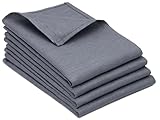 ZOLLNER 4er Set Geschirrtücher, 50x70 cm, Leinen, grau