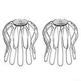 Dachrinnenschutz, aus Zink-Eisendraht, Fallrohrsieb, verstellbar, 87–100 mm, passend für Dach, Terrasse, Garten, Balkon, 2 Stück