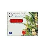 KCB 250 223-02 Christbaumkerzen, 9,6 cm, Ø 1,2 cm, rot (20er Pack)