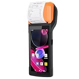 Bisofice Android 14 PDA Handheld POS Terminal Belegdrucker, Mobile Computer PDA mit 1D 2D QR Barcode Scanner, WiFi & 4G, BT, 5.5'' Touchscreen 5MP Camera für Einzelhandel, Lager, Logistik, POS System
