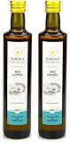 Bio Leinöl 1000ml (2x500ml) 1Liter - stets frisch kaltgepresst aus Bio Leinsaat, milder Geschmack, mit Öko-Strom in Deutschland hergestellt, direkt aus der Ölmühle Godenstedt