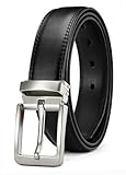 CHAOREN Ledergürtel Herren, Herren Gürtel Leder 32mm für Anzug, Anzuggürtel Verstellbare mit Abnehmbarer Schnalle