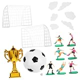 CAXUSD 1 Satz Fußball Kuchen Dekoration Kuchendekoration Für Den Spieltag Tortenaufsatz Mit Fußball Dekorationen Für Fußballpartys Fußballspieler-spielzeugfiguren Plastik Wiederverwendbar