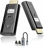 Tongtion Wireless HDMI Transmitter and Receiver [1080P Full HD],HDMI Wireless Funkübertragung für Streaming von PC, Laptop, Konsole zu Fernseher, Beamer - Kabellos & Einfach (1080P-30m)