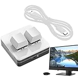 EUBEISAQI Kopieren und Einfügen 2-Tasten- – Mini-USB-, universelle mechanische Spiel-PC-Tastaturen, Kopieren und Einfügen RGB- mit Hintergrundbeleuchtung für Zuhause und Reisen