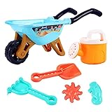 Oxtxuzdm Sandkasten Set Strand Sandburgenbau Sandkasten Zum Spielen Zubehör Werkzeug Für Jungen Und Mädchen Geschenke Wagen Sandwagen Mit Großen Rädern Für Sand