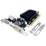 QTHREE Radeon HD 5450 Grafikkarte, 2 GB, GDDR3, 64 Bit, DVI HDMI VGA, Low Profile, PCI Express x16, Grafikkarte für PC, GPU, DirectX 11, unterstützt 2 Monitore