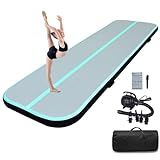 Air Matte Track, Gymnastikmatte 3/4/5/6m Turnmatte Aufblasbar Tumbling Matten mit Pumpe Trainingsmatte Fitnessmatte Yogamatte für Zuhause Outdoor