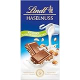 Lindt Schokolade Vollmilch Haselnuss | 100g Tafel | Aus zartschmelzender Vollmilch-Schokolade und Haselnussstücken | Schokoladentafel | Schokoladengeschenk