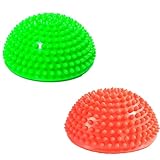 Qiwenr Igelbälle, Acupoint Massage Ball set, Igelball Massageball Igelbälle, Massageball Igelball für & Erwachsene Fördert Koordination und Balance Fitness Training(Grün+Orange)