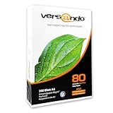versando 500 Blatt Druckerpapier A4 hochweiß CIE161 Premium Kopierpapier (1x 500 Blatt HighWhite 80) strahlende Farben, klare Schrift, PEFC zertifiziert