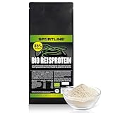 Sportline Bio Reisprotein 1 kg, 85% hoher Eiweiß Gehalt, pflanzliches Protein pur aus braunem Reis gekeimt