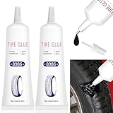 SPINNE LUCAS 120ml Reifenkleber, Gummikleber, Reifenreparaturset, Felgen Reparaturset, Autoreifen Reparaturset, Reifendichtmittel für Auto/Motorrad/Fahrrad, Repariert Schnell Reifenrisse, Löcher