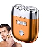 Rasierer für Herren, Elektrischer Gesichtsrasierer Für Männer, Nass & Trocken Rasierer mit magnetischem Schneidkopf, wasserdicht für Gesichtshaarentfernung und Bartpflege