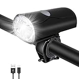 Opard Fahrradlicht, Fahrradbeleuchtung LED, 2 Licht-Modi Fahrradlampe USB aufladbar/StVZO Zugelassen mit Li-ion Akku/Wasserdicht/ 2 Licht-Modi Frontlicht Vorne