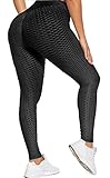 Merlvida Sport Leggings Damen High Waist, Anti Cellulite Push up Leggins Blickdicht mit Bauchkontrolle - Weich Elastisch Yogahose Sporthose Damen, Slim Sportleggins Boom Booty Leggings für Damen