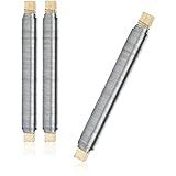 com-four® 3X Blumenwickeldraht-Set, Bindedraht verzinkt, auf Holzstab gewickelt, Stärke 0,65 mm, 300 g (Verzinkt - 03 Stück)