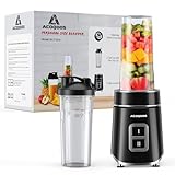 ACOQOOS Mixer Smoothie Maker, 500W Sandmixer inkl. 2x Mixbehälter 600ml (BPA-frei, spülmaschinen), Smoothie Maker to go für Shake, Smoothie und Babynahrung