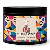 Kavva Premium Türkischer Kaffee mit Rosenaroma, ohne Zucker, aus Arabica Bohnen, Traditionell geröstet, Türkischer Mokka, güllü Türk kahvesi, Rosen Kaffee