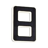 Paulmann 79849 LED Solar Hausnummer 8 IP44 Warmweiß Akku wechselbar incl. 1x0,2 Watt Solarleuchte Schwarz Solarlampe Kunststoff Solarlicht 3000 K