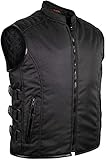 Textil Bikerweste in schwarz (M)