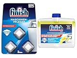 Finish Maschinenpfleger 12 Tabs & Maschinenpfleger 2-Phasen Citrus 250ml – Effektive Reinigung und Pflege für Spülmaschinen, entfernt Kalk und Fettablagerungen für beste Spülergebnisse