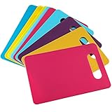 5 Stück Schneidebrett Set | Antibakterielle Frühstücksbrettchen & Schneidebrett Klein aus Kunststoff | Spülmaschinenfest & BPA-Frei | Für Obst, Gemüse, Fleisch, Fisch & Brot